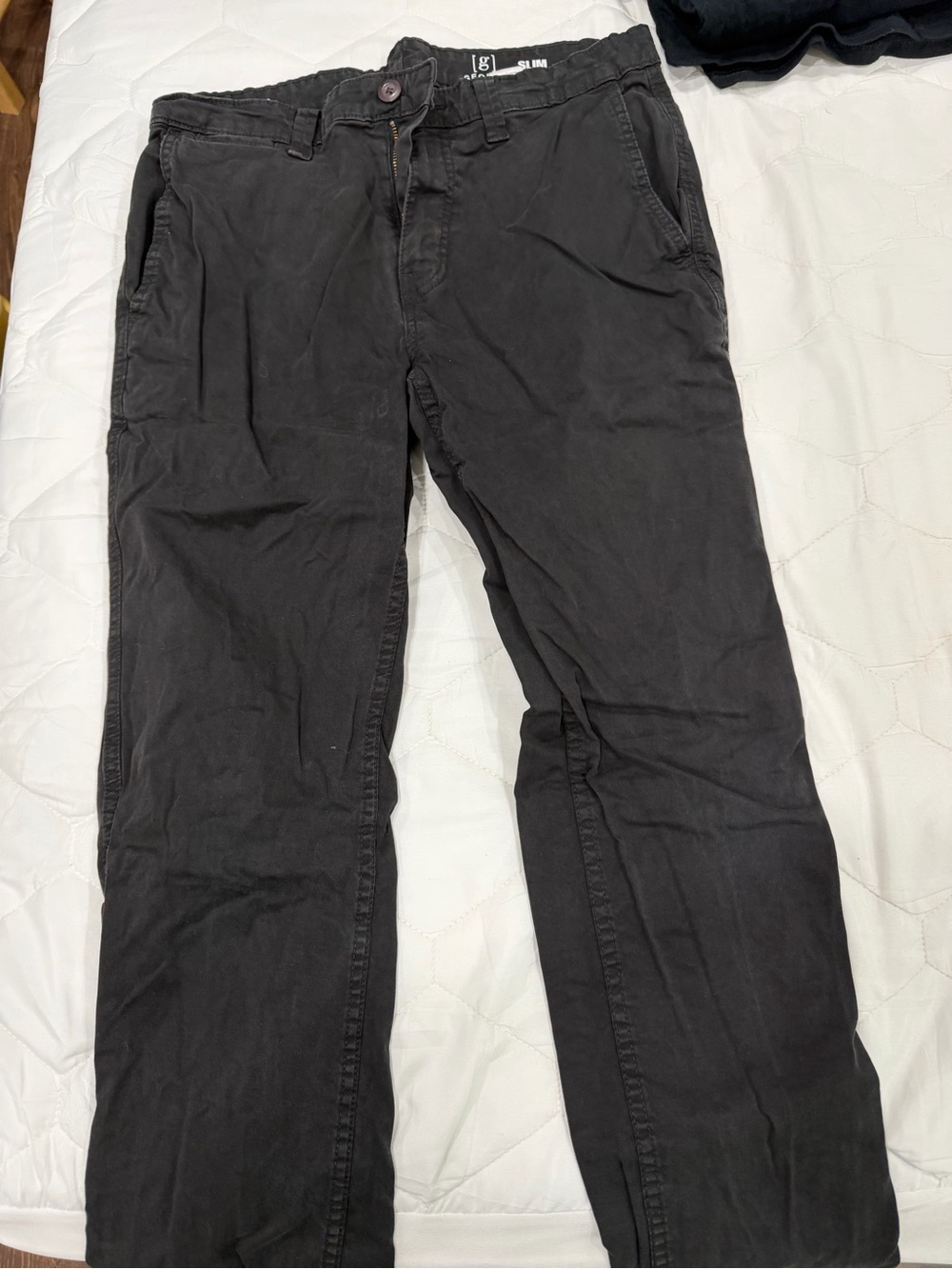 George Black Straight-Leg Chinos